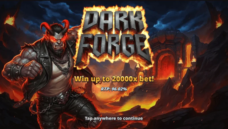 Dark Forge - menu awal dengan tema pandai besi neraka